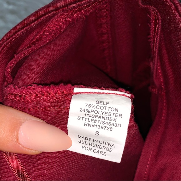 Altar’d State Maroon&Paneled Body Con Mini Skirt - Picture 4 of 5
